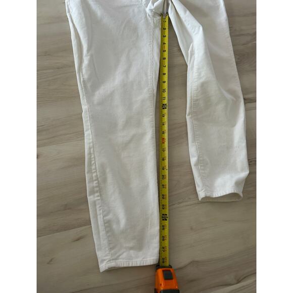 J.Crew Stretch White Corduroy Pants Women 31 Slim Fit Ankle Casual Preppy - Picture 5 of 9